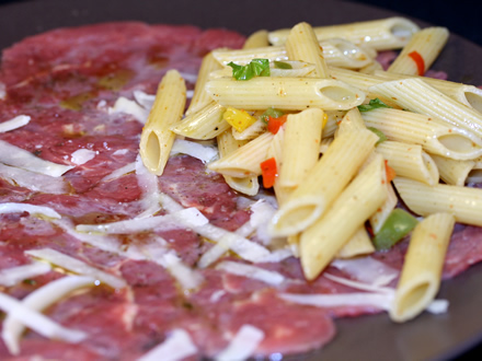 Carpaccio de vita cu paste