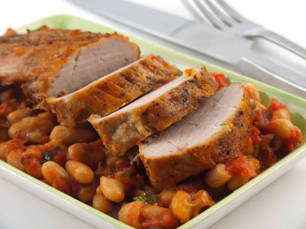 Friptura de porc cu fasole
