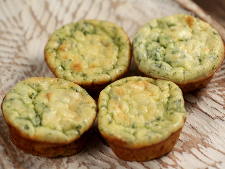 Mini quiche cu spanac