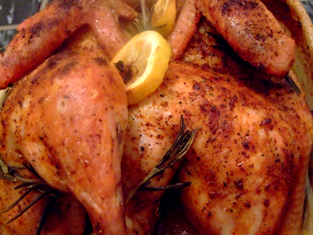 Pui cu bere, lamaie si rozmarin