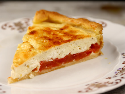 Quiche cu rosii si branza de capra