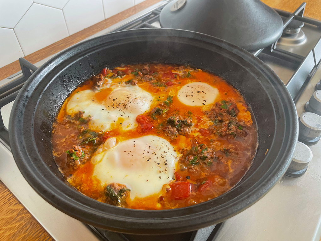 Reteta Shakshouka cu carne de miel
