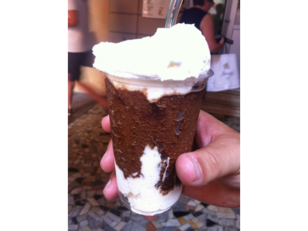 Granita de cafea in Bologna