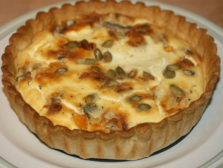 Quiche cu dovleac si gorgonzola