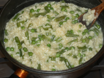 Risotto cu legume verzi