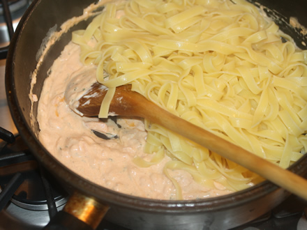 Tagliatelle in sos