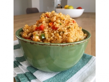 Bulgur con garbanzos