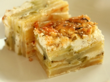 Potato and Zucchini Boureki with Cheese