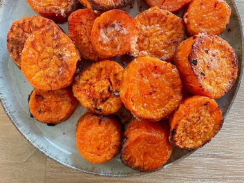 Boniatos al horno con ajo y chili