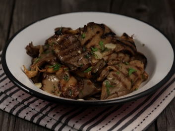 Setas Pleurotus a la parrilla