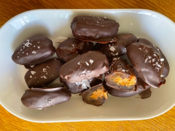 Chocolate Covered Stuffed Dates