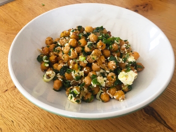 Chickpeas with Wild Garlic and Cheese