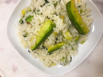 Arroz con calabacines