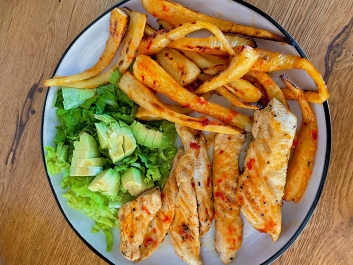 Pechuga de pollo con chiriv&iacute;a agridulce