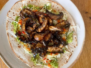 Piadina con champi&ntilde;ones