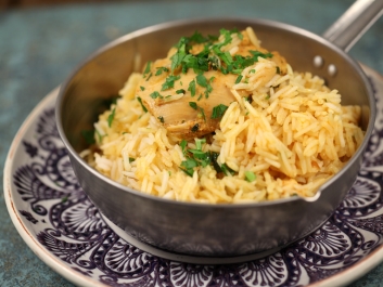 Indian-Style Chicken Rice Pilaf (Biryani)