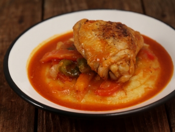 Pollo con pimientos