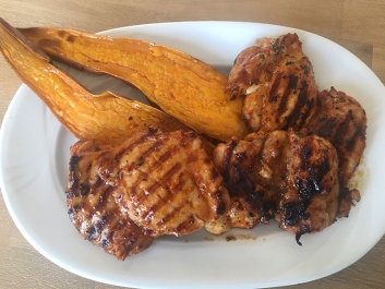 Muslos de pollo BBQ