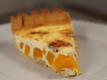 Pumpkin and Gorgonzola Quiche