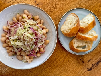 White Bean Salad with Fennel and Red Onion
