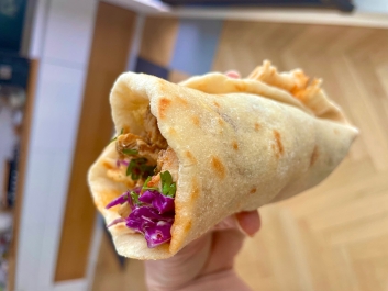 Sunday Shawarma with Garam Masala Chicken and Ginger Cabbage Salad
