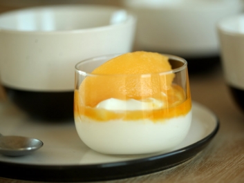 Sorbete de naranja y espino amarillo