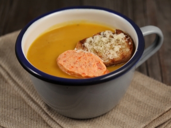 Crema de calabaza asada con hinojo