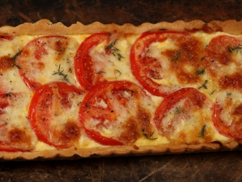 Tarta de tomate y mozzarella