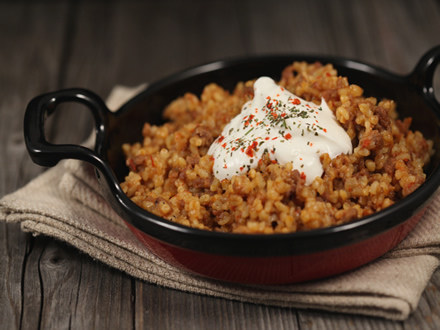 Reteta Pilaf de bulgur cu carne de vita