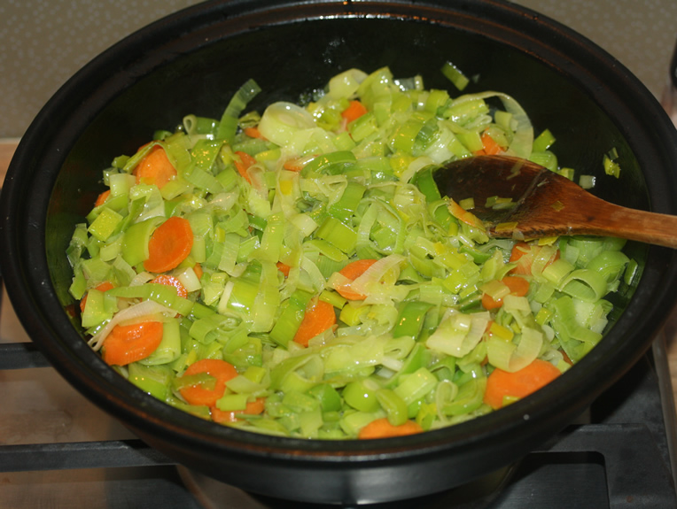 Pilaf de orez cu praz